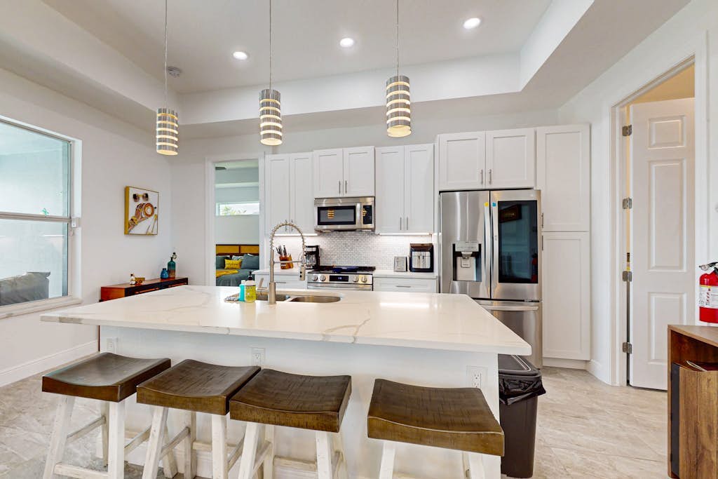 Dog-friendly Waterfront home with private pool, on-site fishing