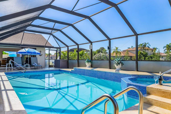 Canal front home with private pool, direct gulf access, and internet