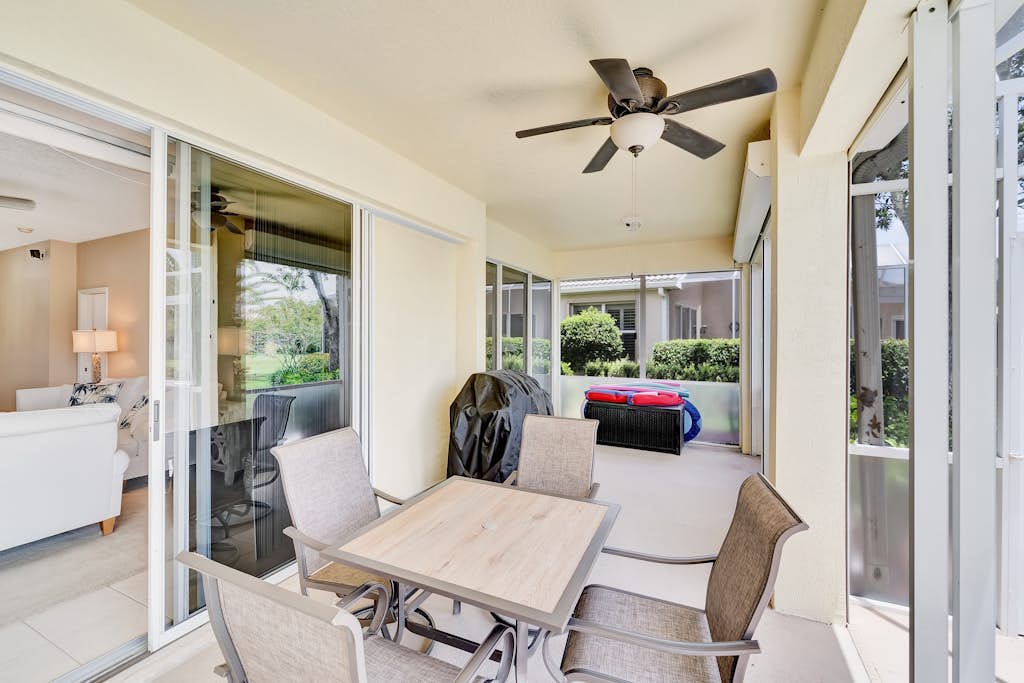 Country club retreat with private pool, water views, on-site golf, & gym