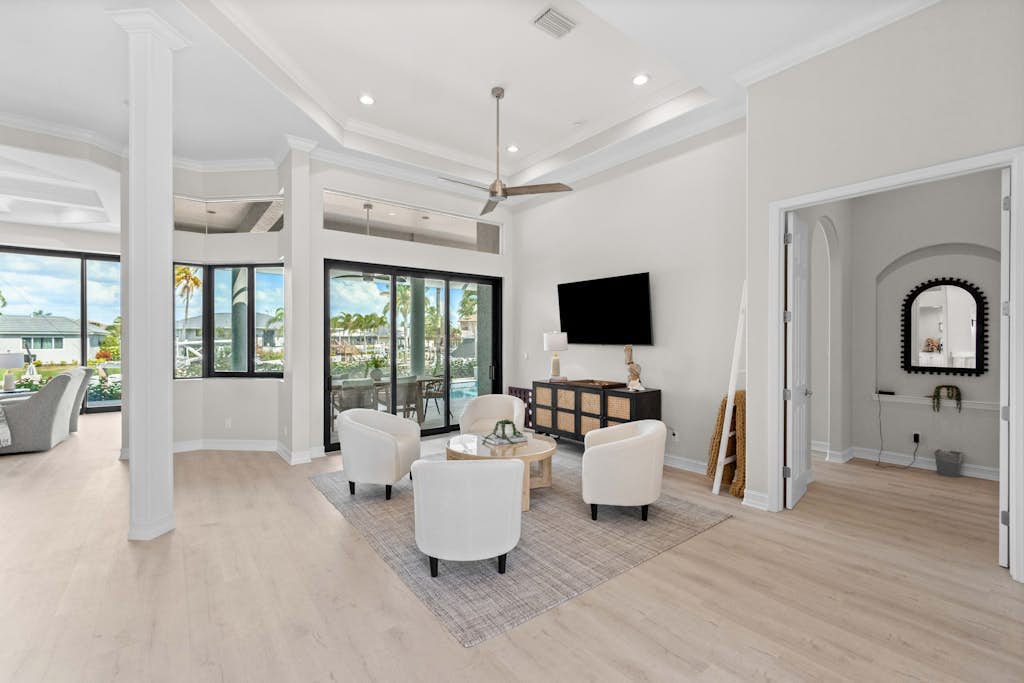 Waterfront home with private heated pool, spa, BBQ, views & bikes