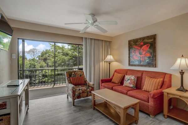 Water view condo with WiFi, screened balcony, pool, tennis, & on-site dining