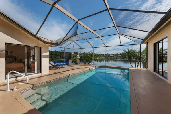 Lakeside paradise with private pool, tennis courts, and more