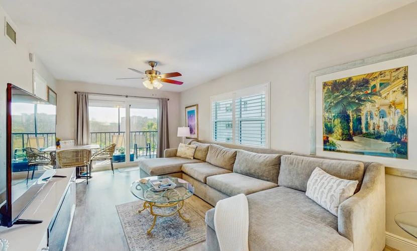 Coastal condo with shared pool, tennis court, and washer & dryer