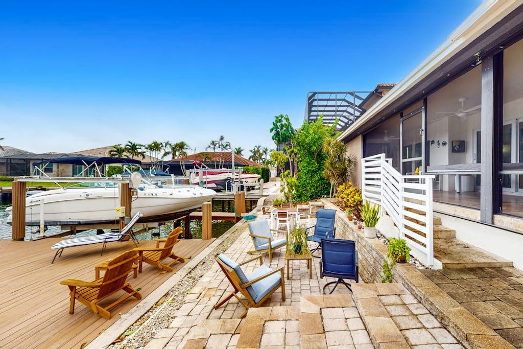 Gorgeous waterfront home with private pool, dock and outdoor space