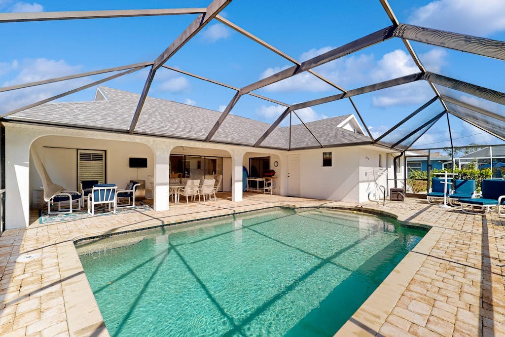 Sunny Snowbird Retreat with a Pool, Furnished Lanai, & Prime Corner Lot