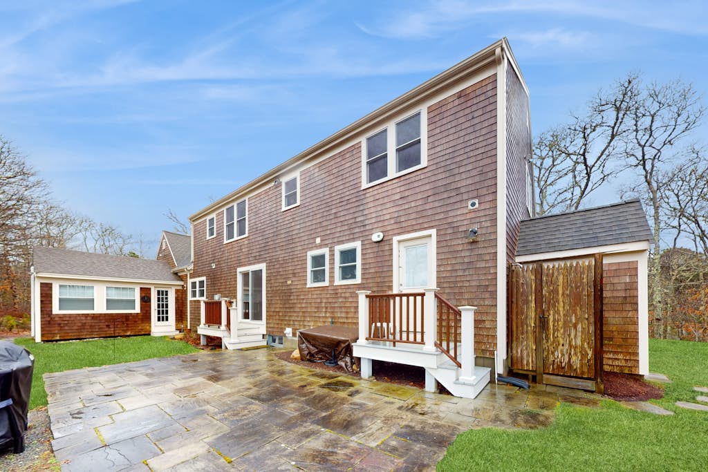 Ideally located home with yard, grill, bikes, gas fireplace, streaming, W/D, AC
