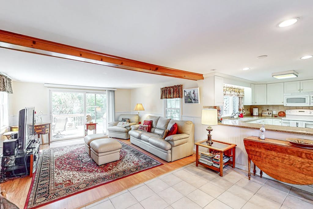 Spacious home near the beach with deck, W/D, AC, & central location