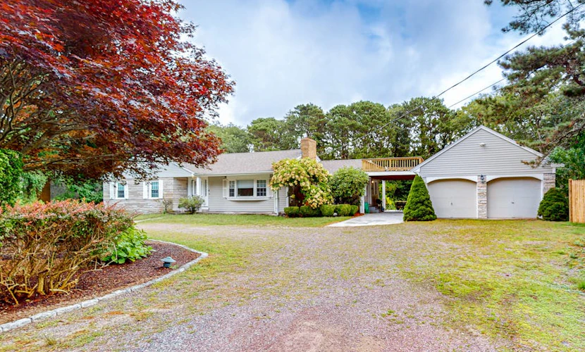 Family home with association beach access and elevated deck