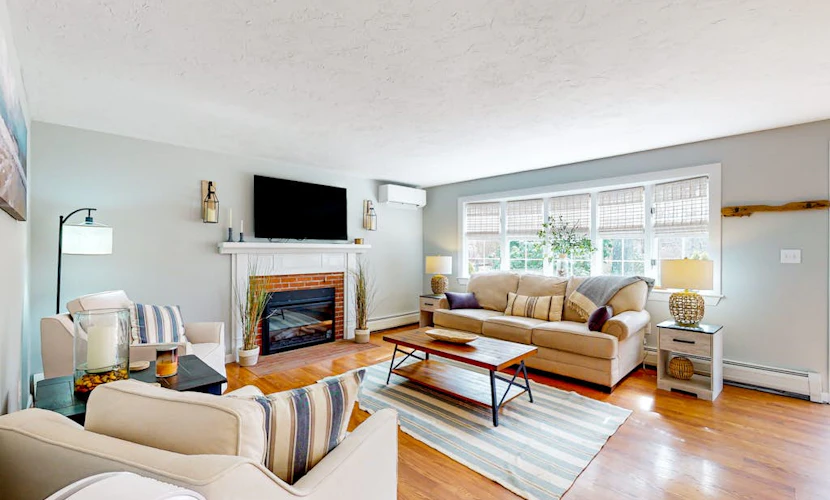 Dog-friendly home with 2 firepits & great deck - 1 mile to Megansett Beach