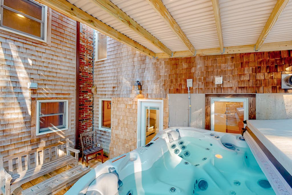 Expansive, dog-friendly home with sauna, decks & great location