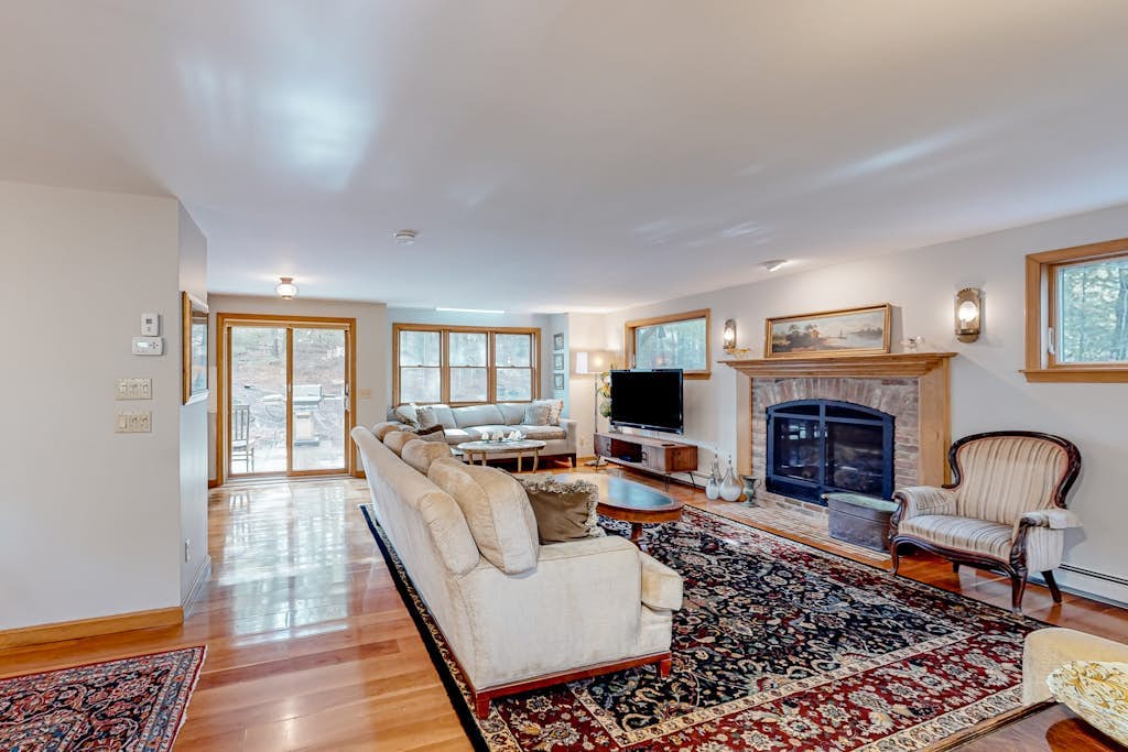 Expansive, dog-friendly home with sauna, decks & great location
