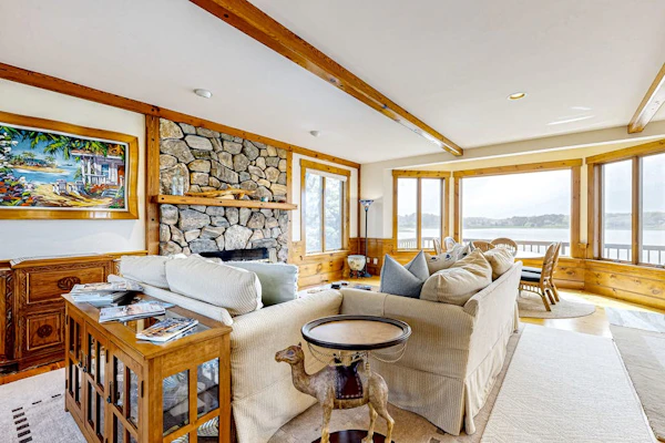 Waterfront house on Bucks Creek Marsh with deck, dock, & kayaks