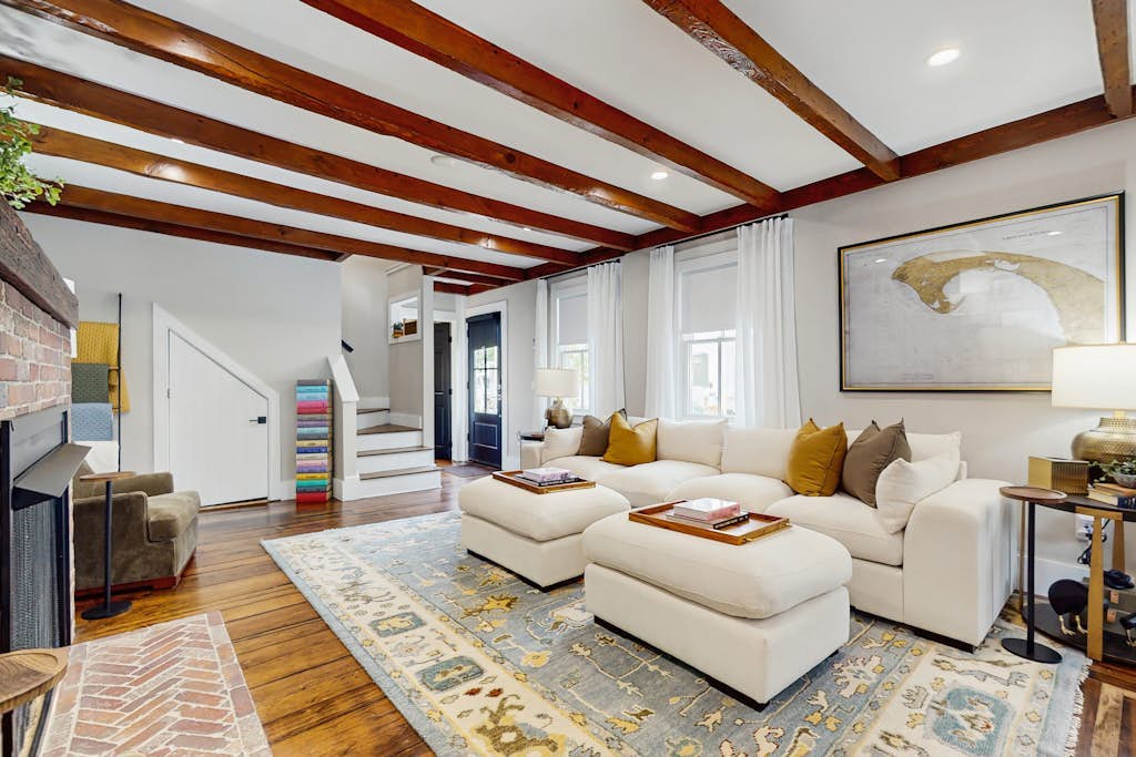 Stylish coastal retreat with modern chef's kitchen, private yard, and fire pit
