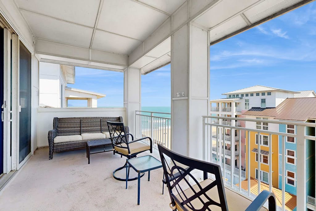 Ocean-view penthouse with balconies, pool, foosball, & gym