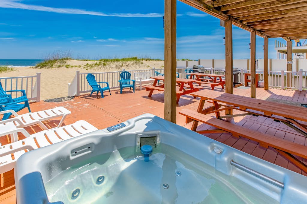 Lovely house near Sandbridge Beach -  decks with stunning ocean views & hot tub