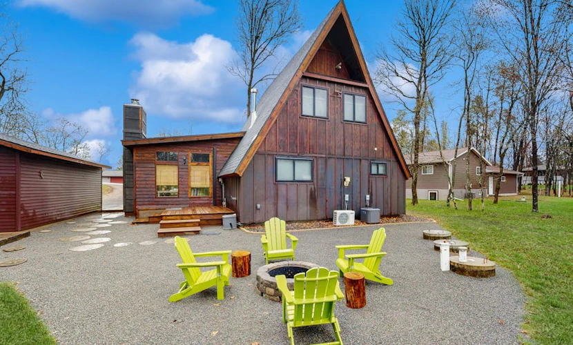 Nekoosa Albatross A-Frame – Lake Sherwood WI, Town of Rome, near Sand Valley.
