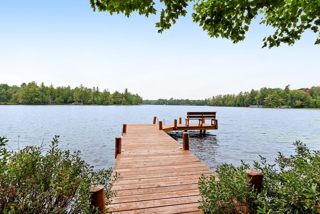 Lakefront home on private peninsula w/ 2 piers & lovely water views - 2 dogs OK
