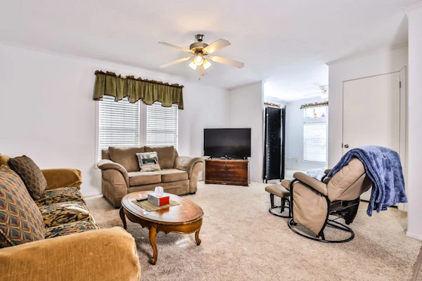 Conveniently-located, dog-friendly home with a patio, central AC, & washer/dryer