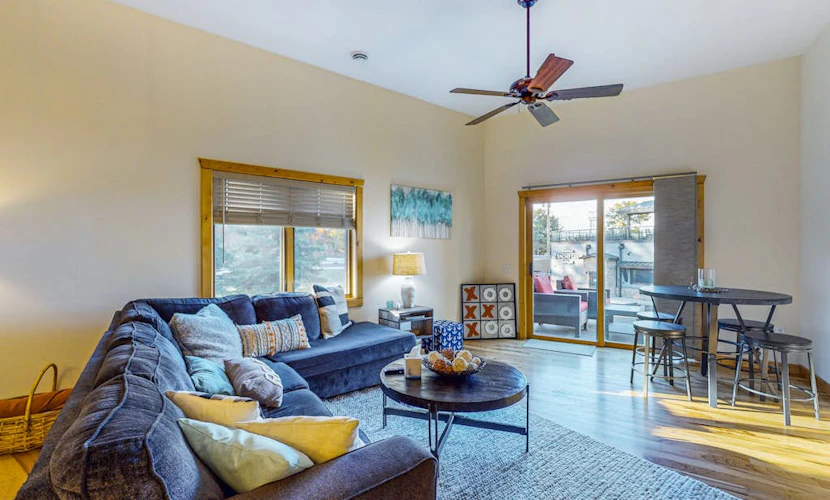 Modern Water-View Condo with Fast WiFi, Gas Fireplace, Patio & Gas Grill