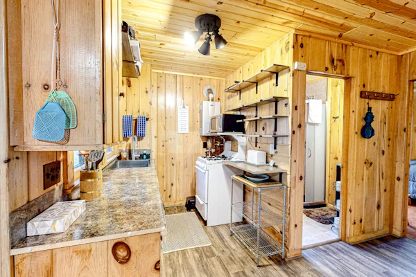Tranquil & serene cabin getaway w/ large patio, fire pit, & lovely nature views