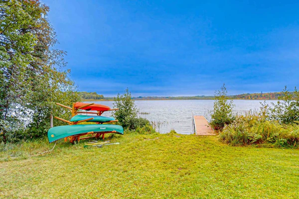 Dog-friendly lakefront home with boat access, deck, fireplace, gas grill, kayaks
