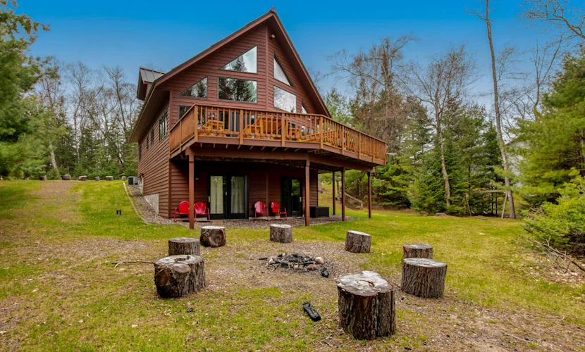 Lakefront home with firepit, large deck, & amazing views