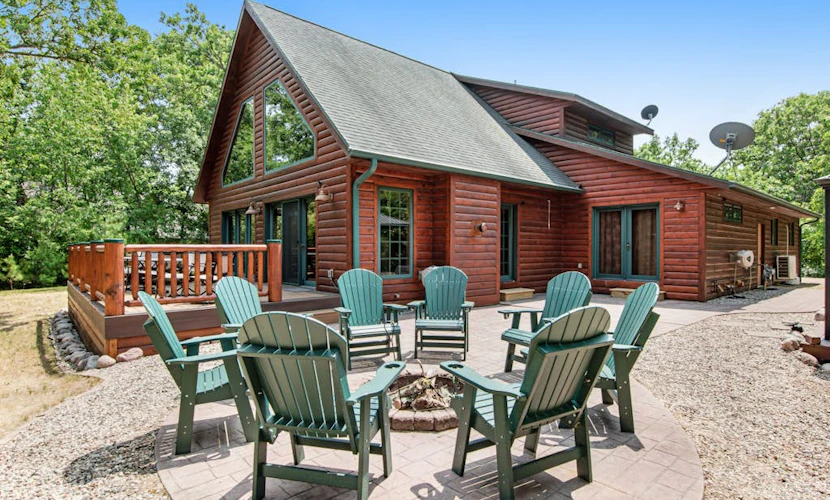 Rustic lakefront home with shared dock & boat slip, game room & stunning gazeebo