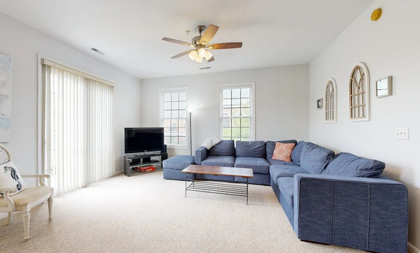 Village of Five Points condo with pool, gym, and tennis access