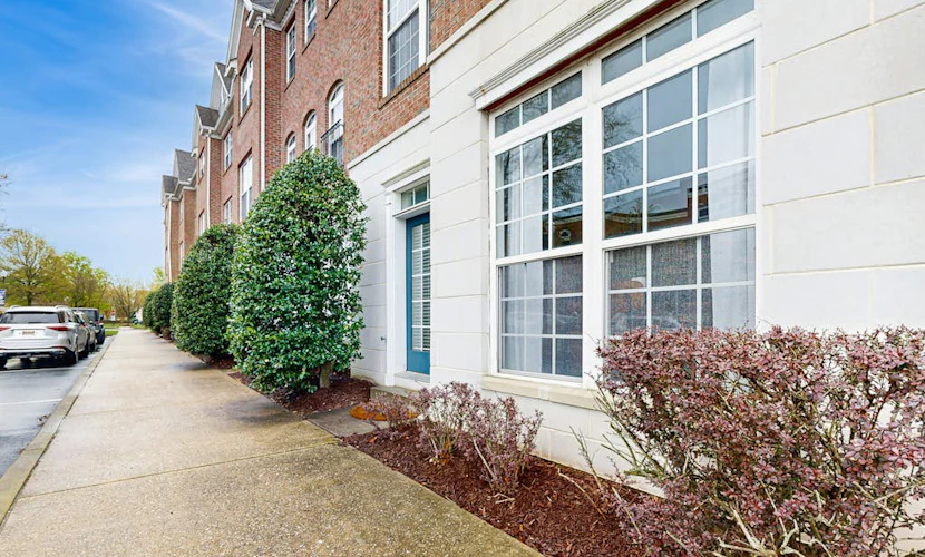 Village of Five Points townhouse with community pool, gym, and tennis access
