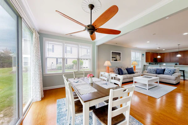 Bayville Shores townhome with a modern interior, AC, & W/D - pool access