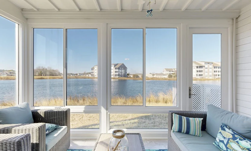 1st-floor Bethany Bay condo with bay views & on-site golf/pool/tennis