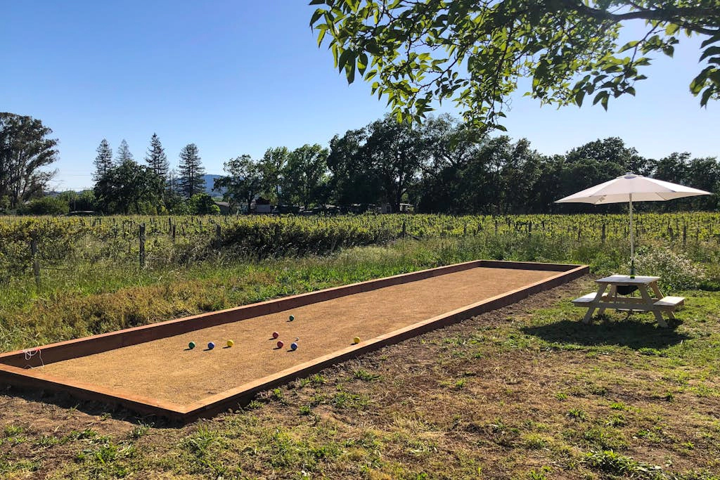 Healdsburg Vineyard Farmhouse with Game Barn