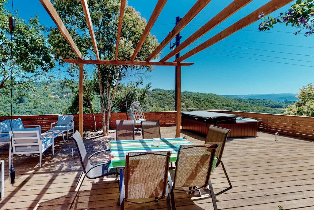 Fitch Mountain Cabin | Two-cottage retreat for 16, hot tub, Russian River views