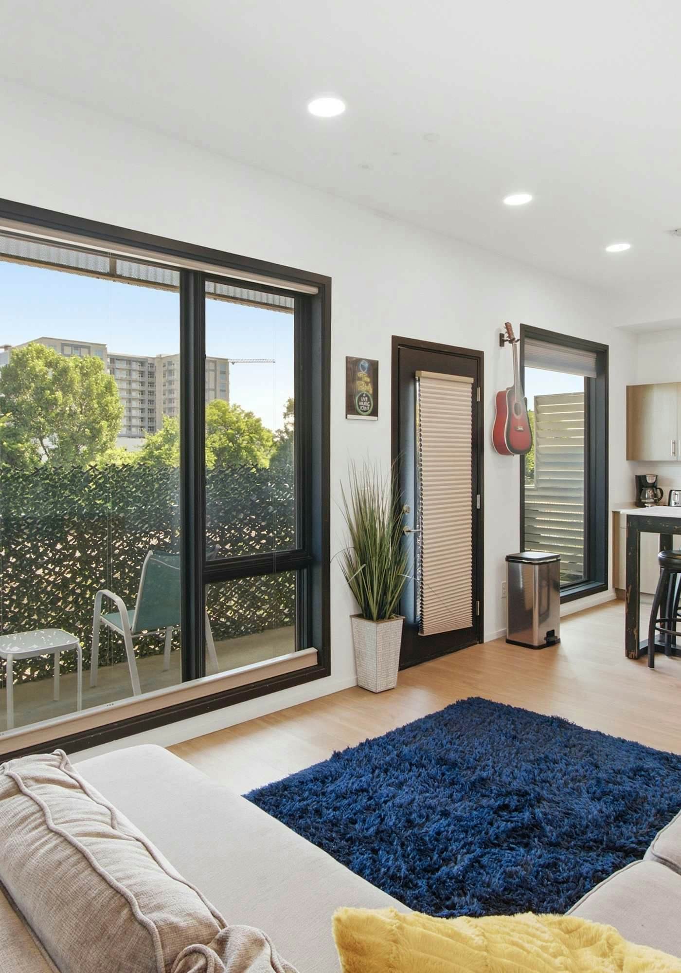 Skyline-View Condo with WiFi, Central AC, WD, Balcony, Seasonal Pool, & Gym
