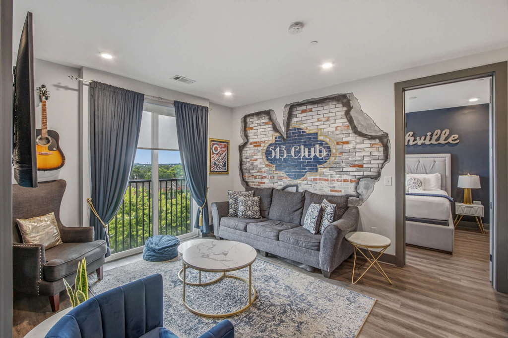 Muse | Rockstar downtown condo with private balcony, central AC & gym