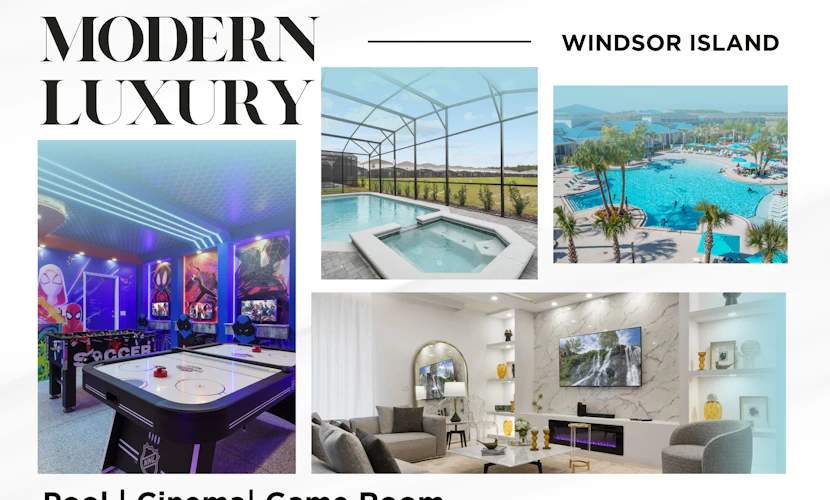 Fun & Elegant w Pool, Cinema & Game Room