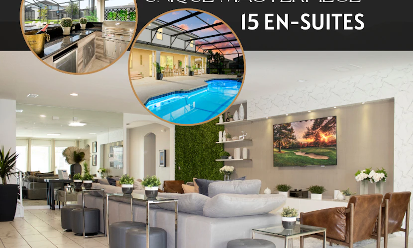 UNIQUE MASTERPIECE|15 Suites|Sleeps 30