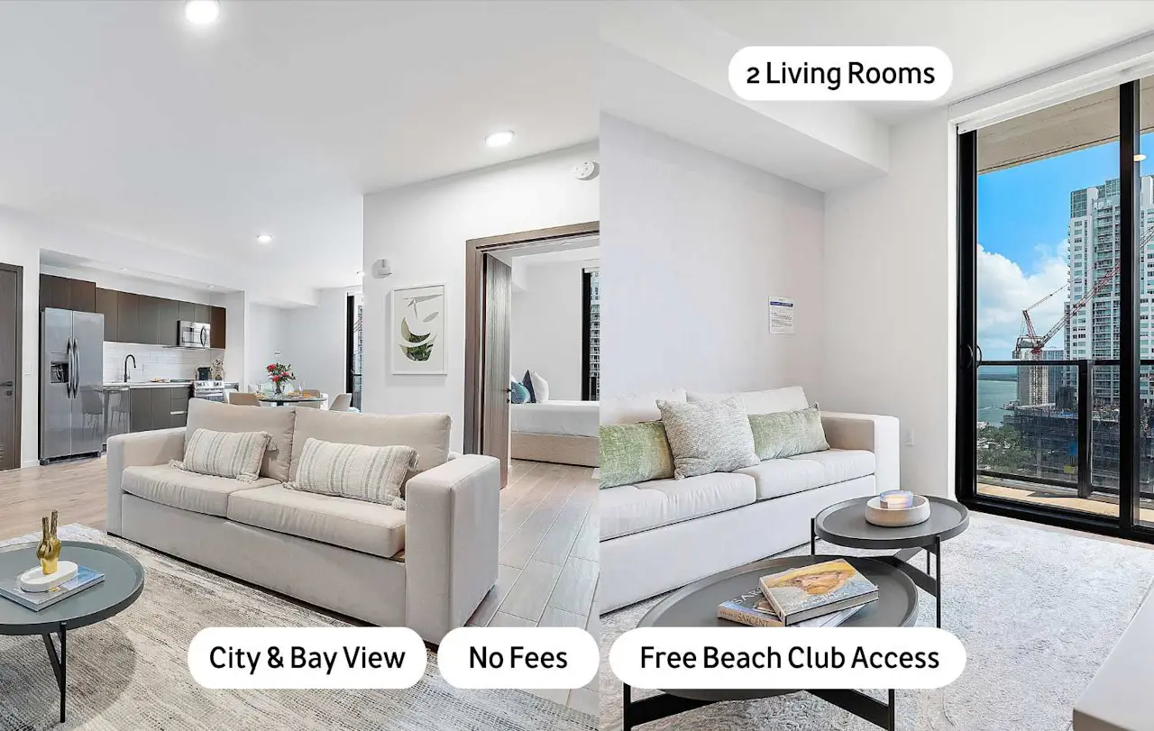 Panoramic Bay View Suite | Floor-to-Ceiling Windows | 2 Bed Miami, FL ...