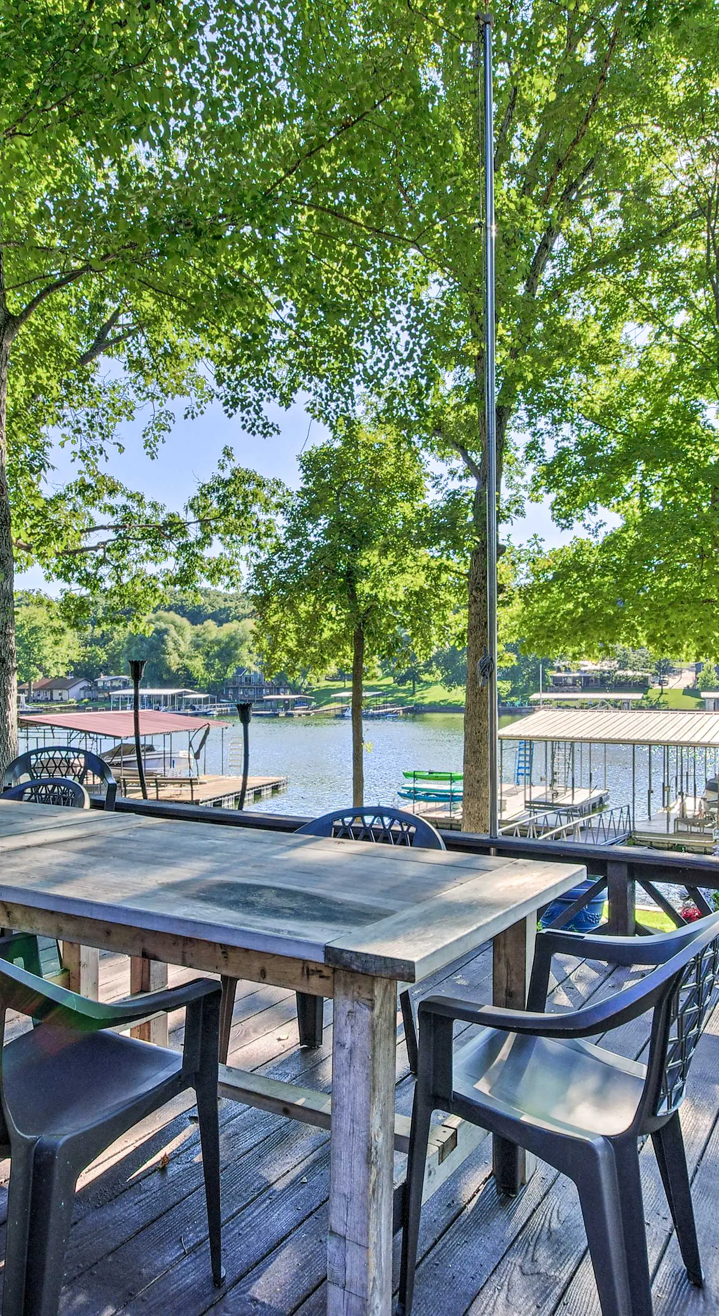 Boat Dock + Slides: Lakefront Gravois Mills Home