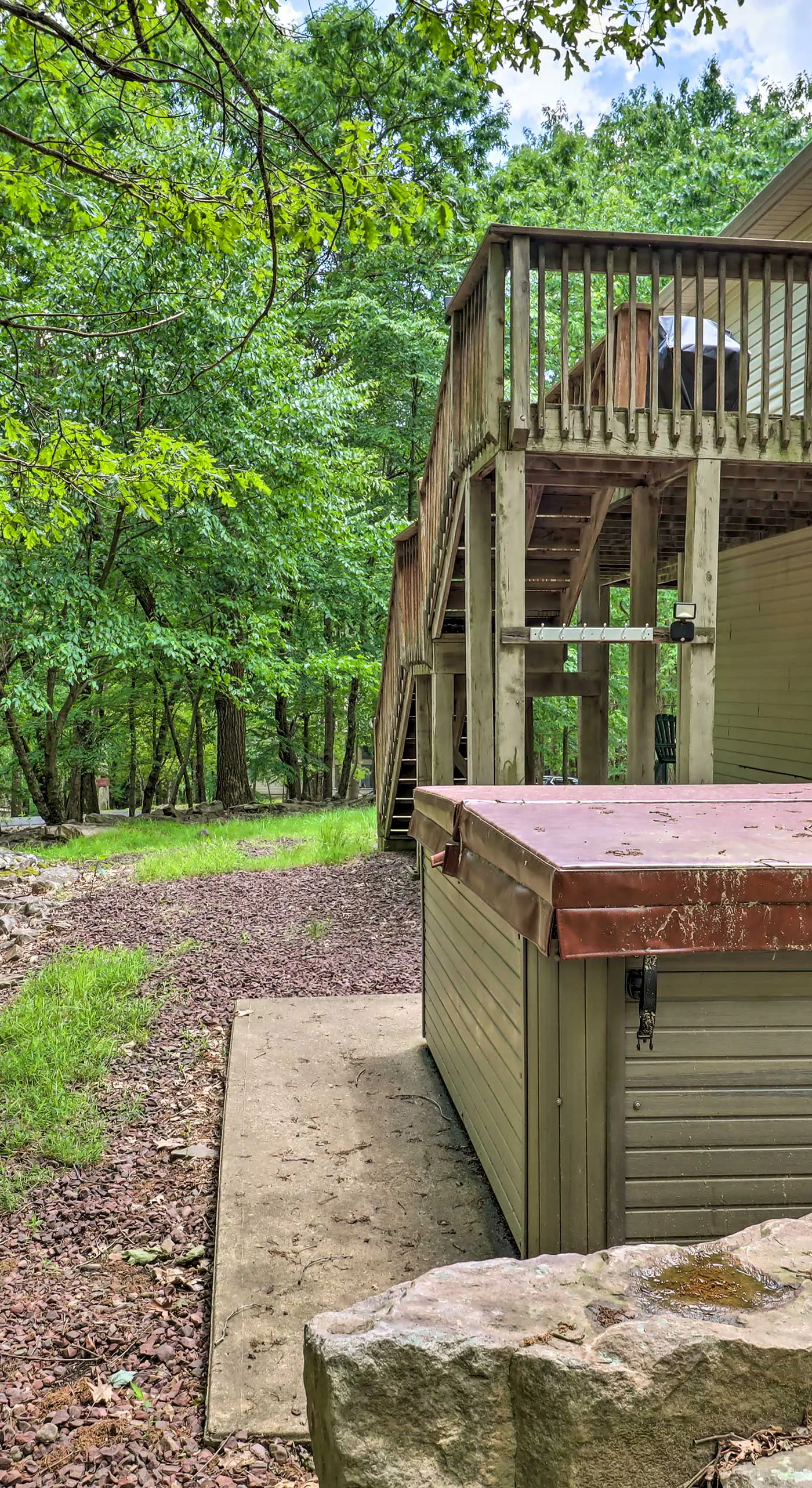 Deck, Hot Tub & Game Room: Lake Harmony Home