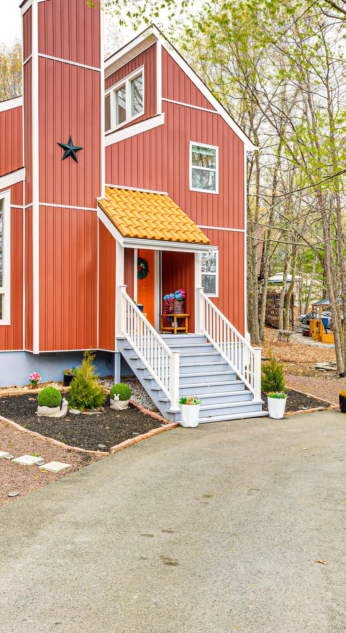 Deck, Fire Pit & Pool Access at Poconos Retreat!