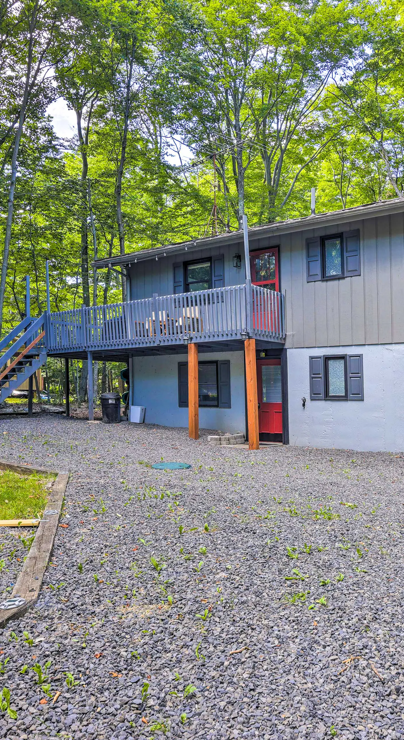 Wraparound Deck: Big Bass Lake Home in Gouldsboro