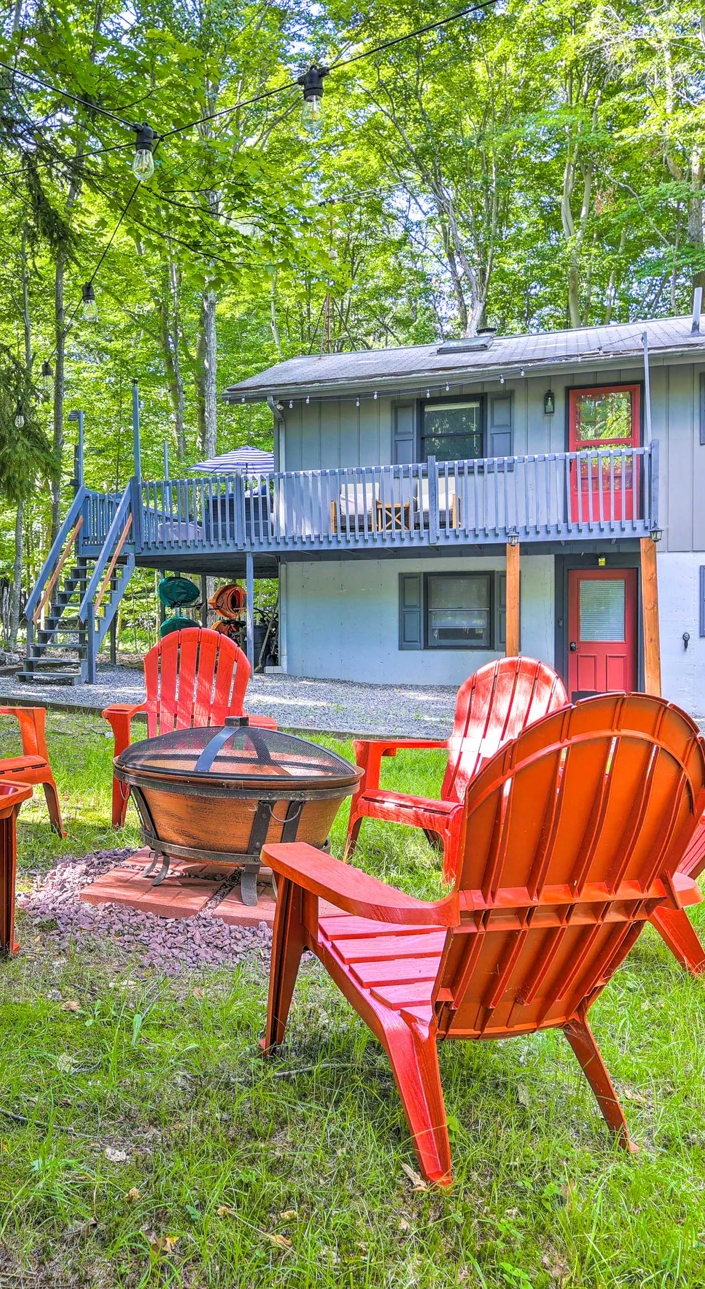 Wraparound Deck: Big Bass Lake Home in Gouldsboro