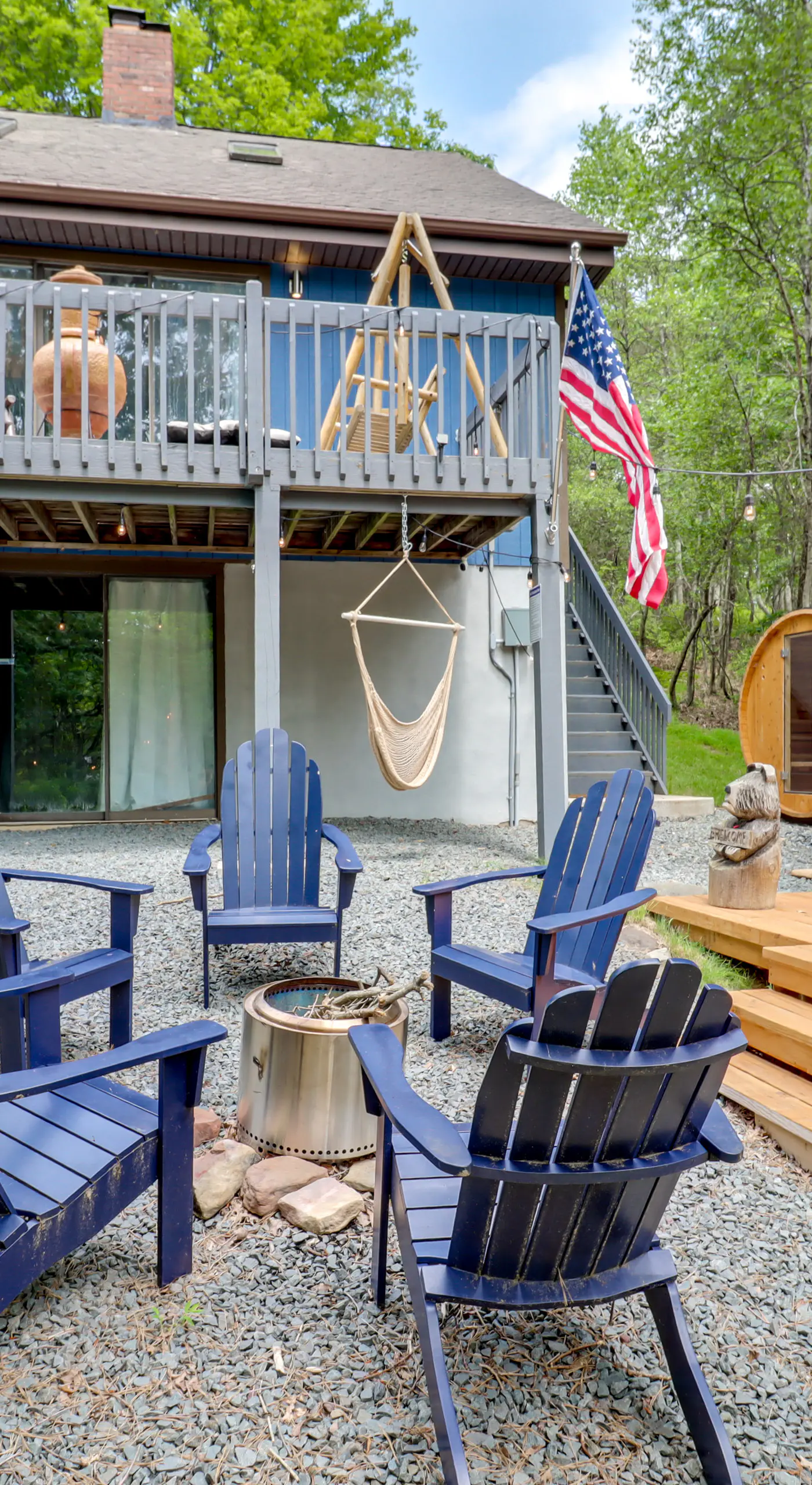 Hot Tub, Fire Pit & Barrel Sauna: Poconos Abode