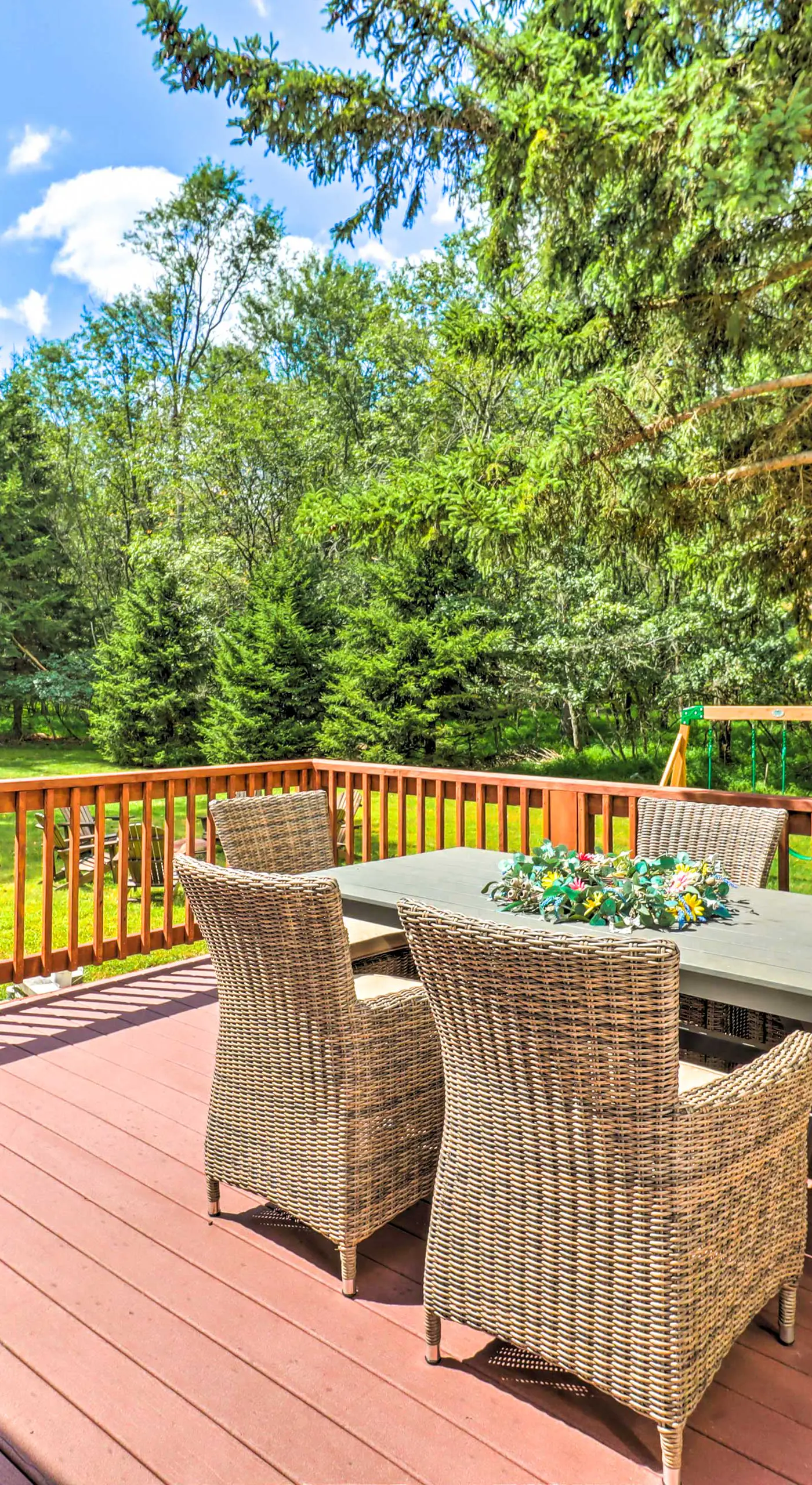 Walk to Wolf Run Lake: Cottage w/ Furnished Deck