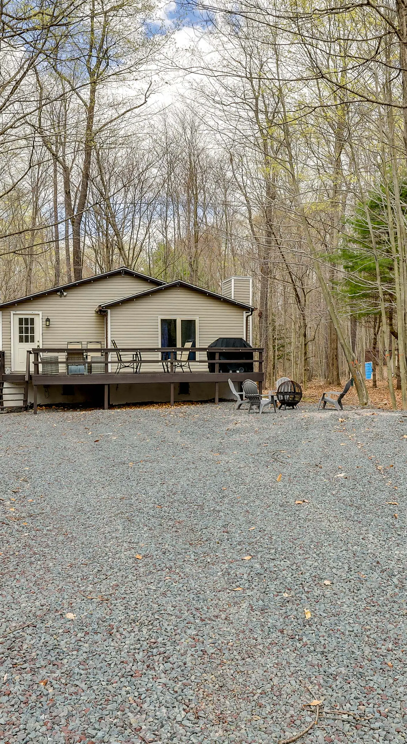 Fire Pit & Deck: Inviting Pocono Lake Home