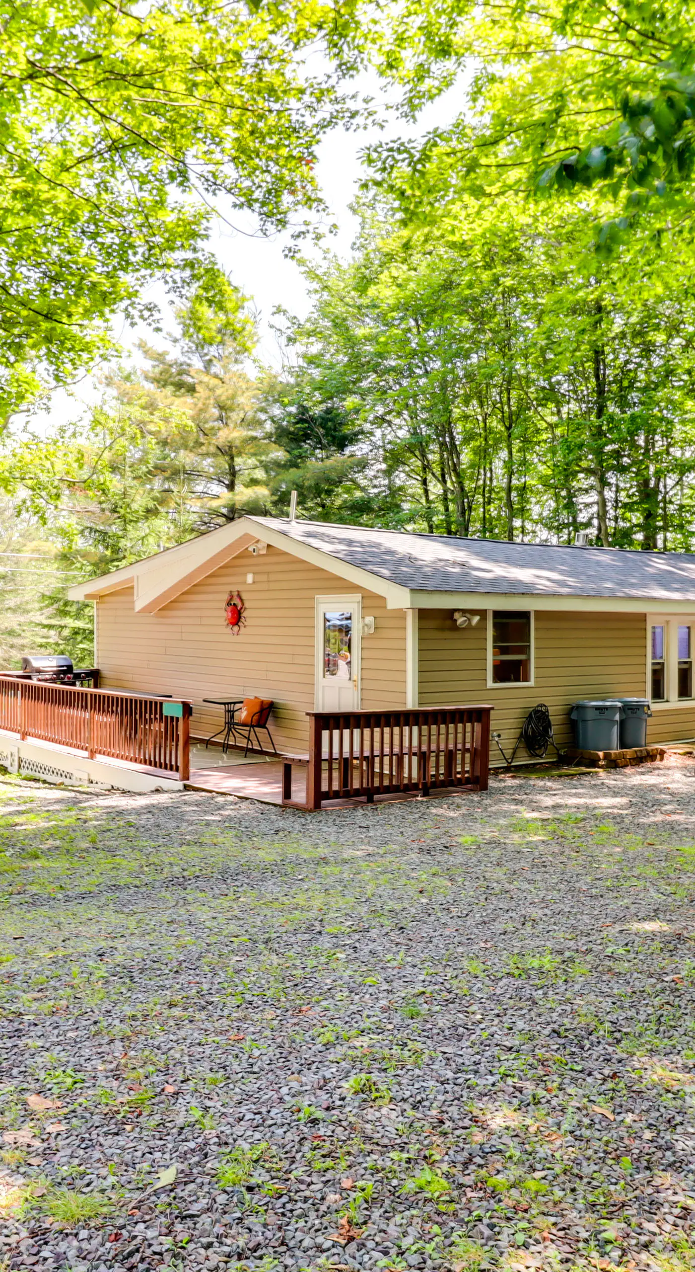 Walk to Beaches: Tree-Lined Pocono Lake Retreat!