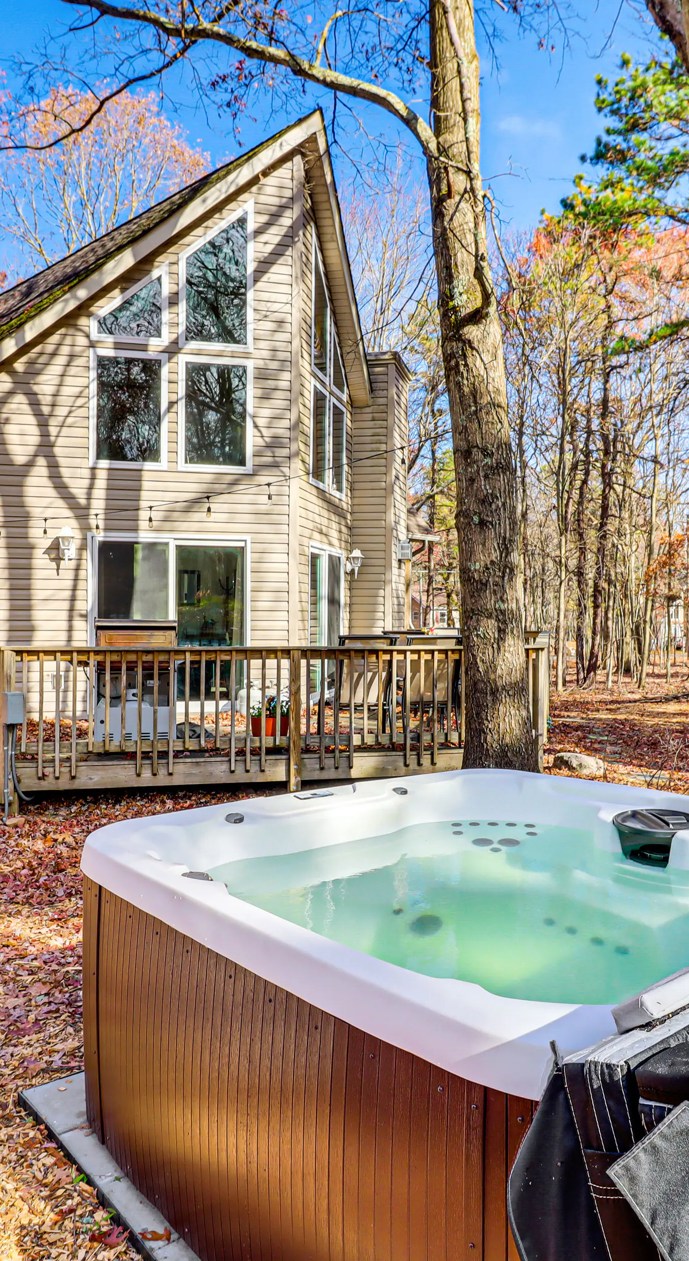 Serene Poconos Cabin w/ Hot Tub & Beach Access!