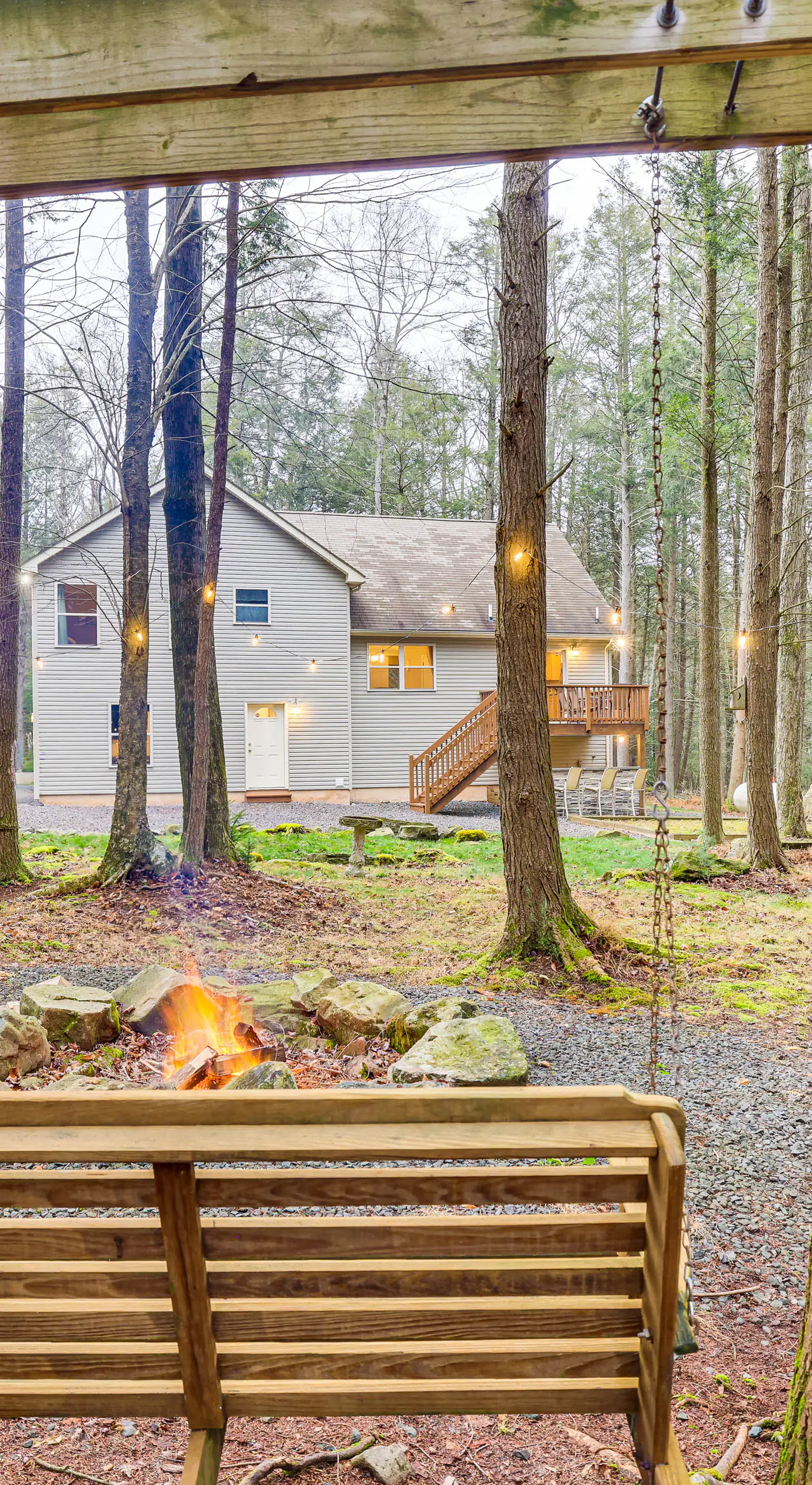 Fire Pit, Game Room, Lake, On-Site Stream Poconos!