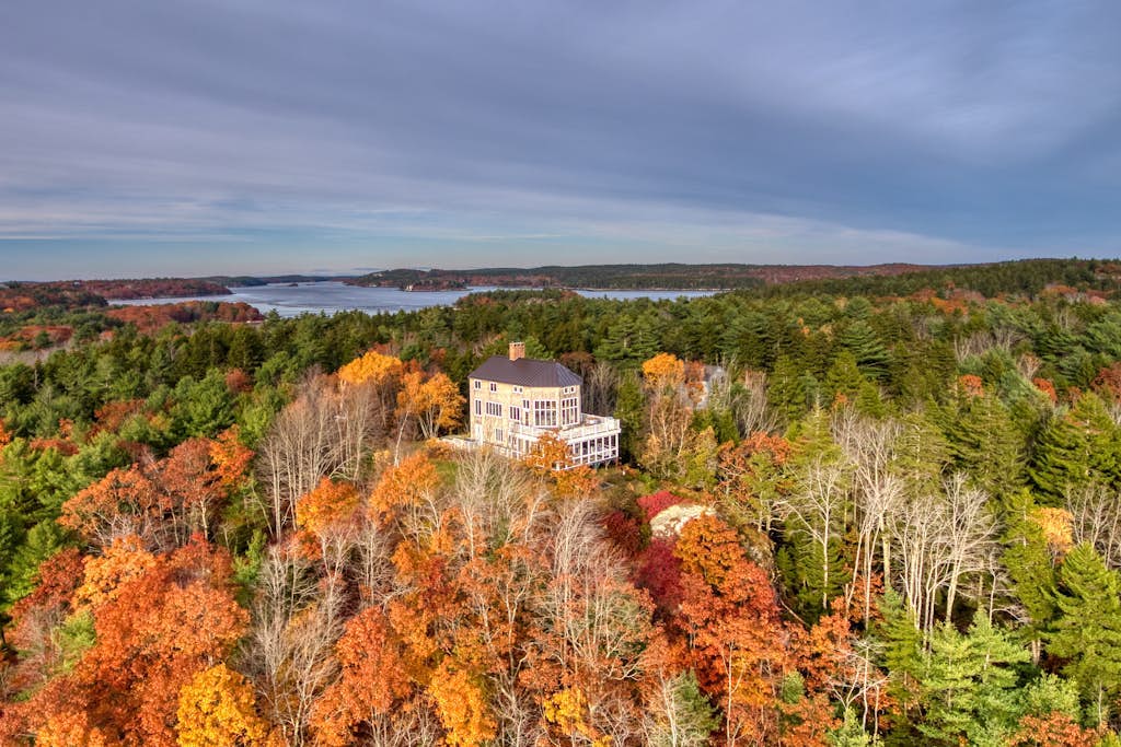Bayfront home with 270-degree views, large deck & porch - near Popham Beach